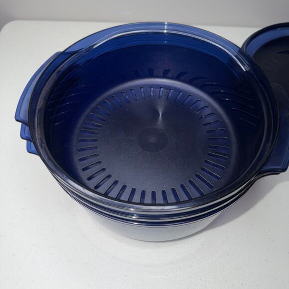 Tupperware TupperWave Stack Cooker Set Navy Blue - Picture 3 of 7